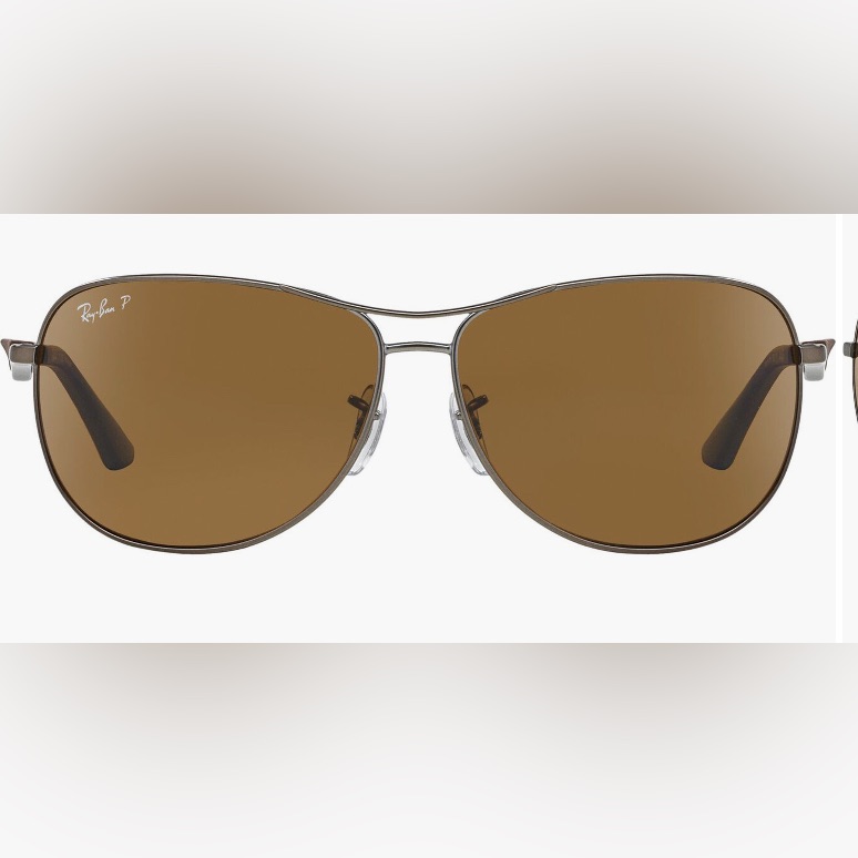 Nwt Ray-Ban Aviator Polarized Sunglasses With Dark Brown Lenses - Unisex